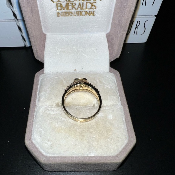 🌟14k YELLOW GOLD & 1.50ct HALO 💎DIAMOND ENGAGEMENT RING SIZE 7 - Picture 6 of 12